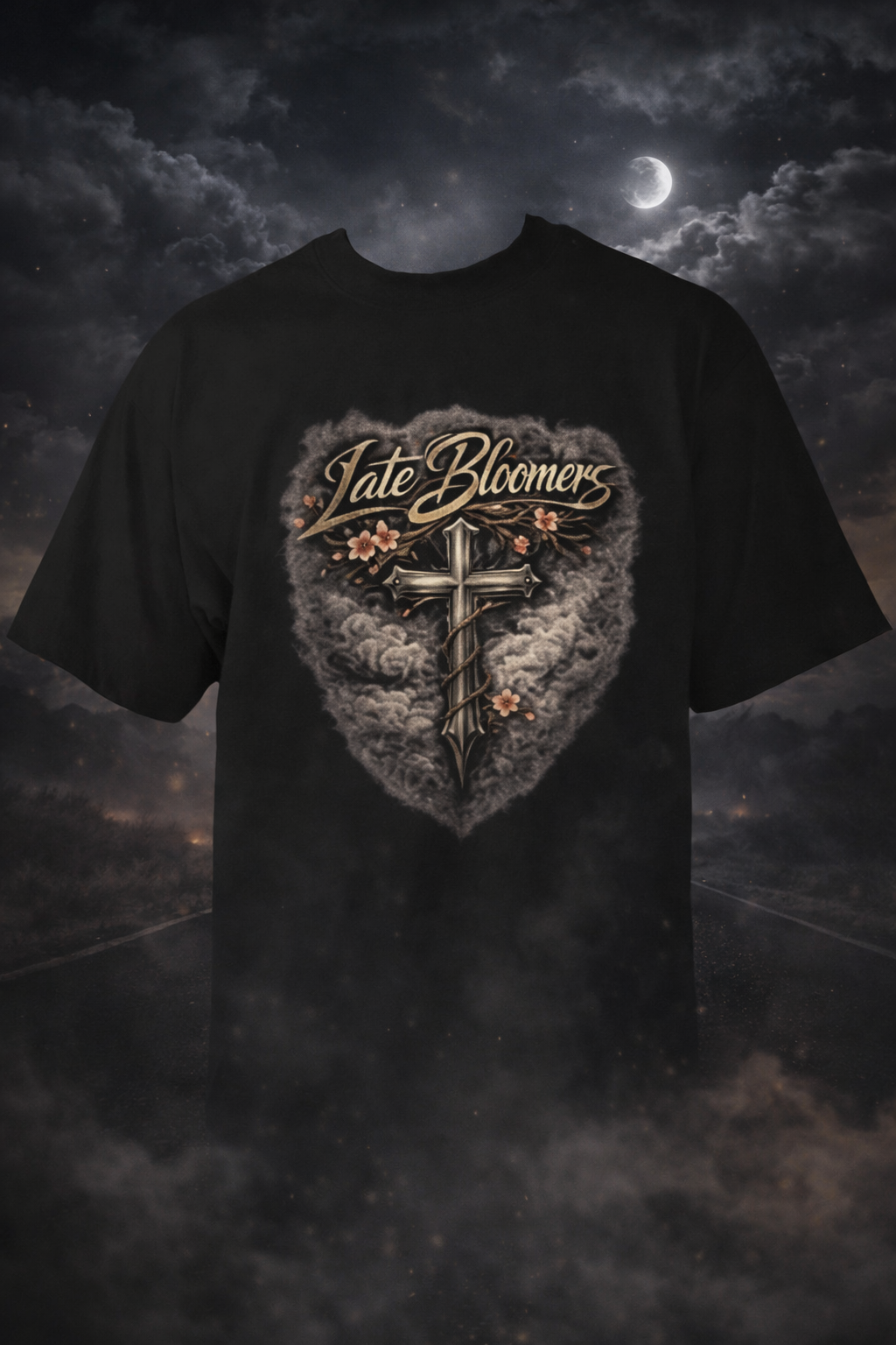 Late Bloomers — Midnight Bloom Tee